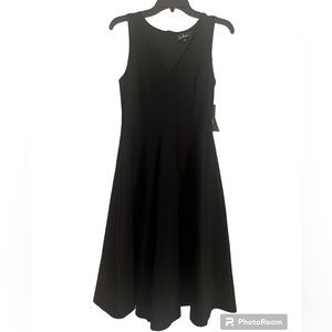 Black sleeveless midi dress